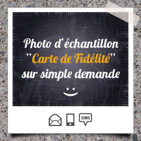Création et impression de Carte de Fidélité avec un Tampon Encre Noire Séchage Rapide