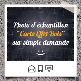Création et impression de Carte Papier Texturé Effet Bois