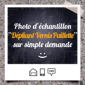 Création et impression de Dépliant de Vernis Paillette Or ou Argent
