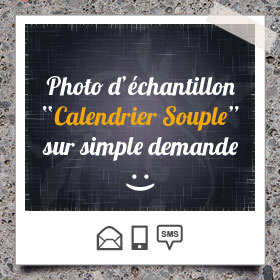Création et impression de Calendrier Souple, A2, A3, A4, A5, Mini-Calendrier Format Carte de Visite, Papier Classique ou 100% Recyclé
