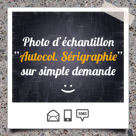 Création et impression d'Autocollant Vinyle Sérigraphie, Sticker, Fond Blanc, Transparent, Vitrophanie, Découpe à la Forme, Rond, Ovale