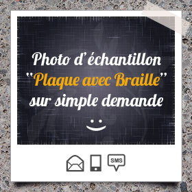 Création et impression de Plaque gravée avec Braille pour personnes aveugles et malvoyantes, Plaque pour les ERP Établissements Recevant du Public