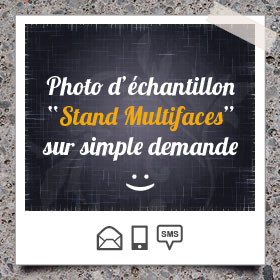 Création et impression de Stand de Démonstration Multifaces, 3 ou 9 visuels, se monte et se démonte en un seul mouvement