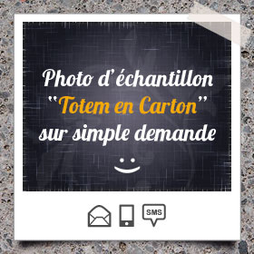 Création et impression de Totem en Carton Compact Economique Double Faces identiques ou différentes, Léger, Facile et Rapide à monter
