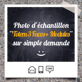 Création et impression de Totem en Carton 3 Faces avec 3 ou 4 Modules, Léger, Modulable, Facile et Rapide à monter